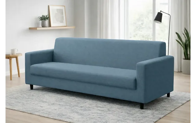 Anyseat 3-seater Sofa Cover Plain Grey Blue Style Slipcover For Living Room Chair Protection