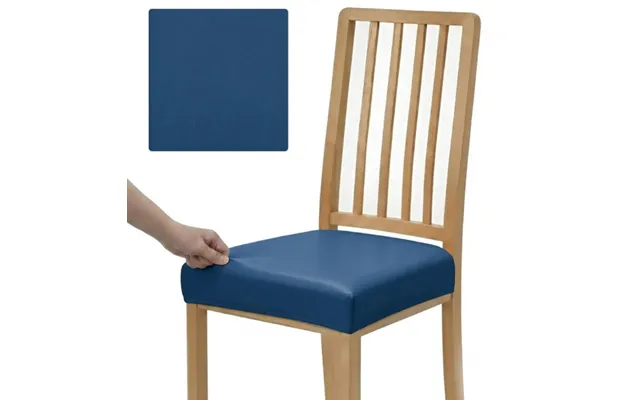 Anyseat Blue Pu Leather Chair Cover Slipcover For Dining - Kitchen