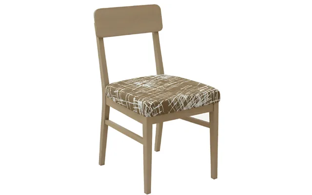 Anyseat Brown White Crack Linear Design Print Chair Cover Stretch Washable Removable Seat Cover For Dining & Kitchen