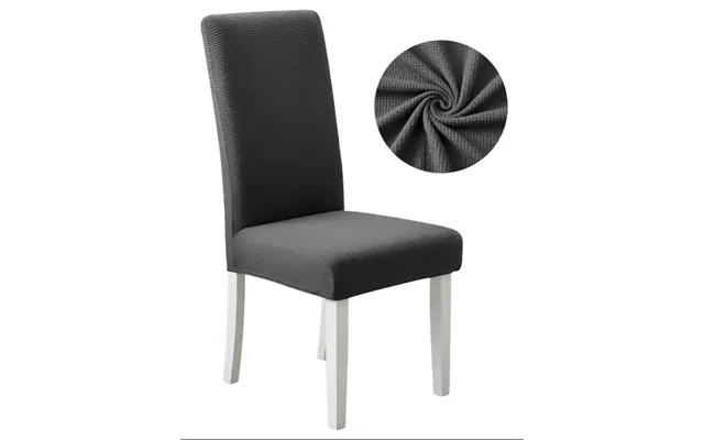 Anyseat Dark Grey Waterproof Chair Cover Corn Kernel Pattern Stretch Slipcover For Dining Room