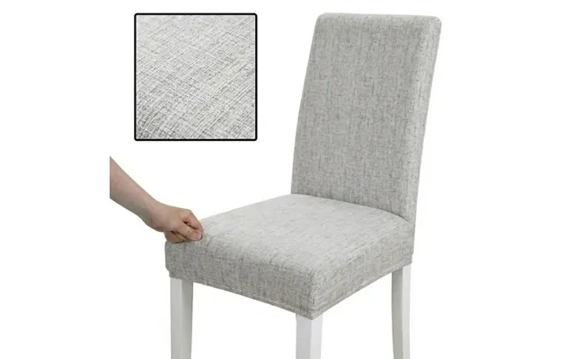 Anyseat Dirty White Plain Design Chair Cover Elastic Slipcover With Anti Dirt Protection For Dining Room - Kitchen