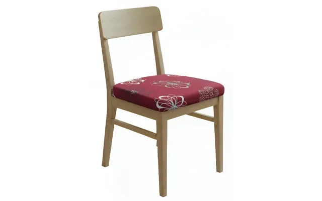 Anyseat Maroon Simple Floral White Print Chair Cover Stretch Washable Removable Seat Cover For Dining & Kitchen