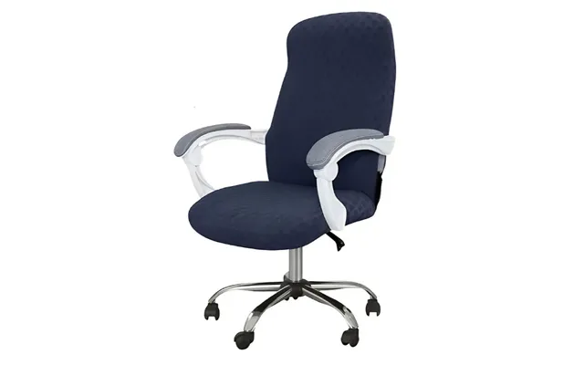 Anyseat Navy Office Chair Cover Waterproof Stretchable Spandex Jacquard Slipcover - Anti Dirt Protection