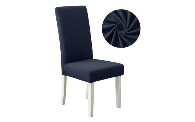 Anyseat Navy Waterproof Chair Cover Corn Kernel Pattern Stretch Slipcover For Dining Room