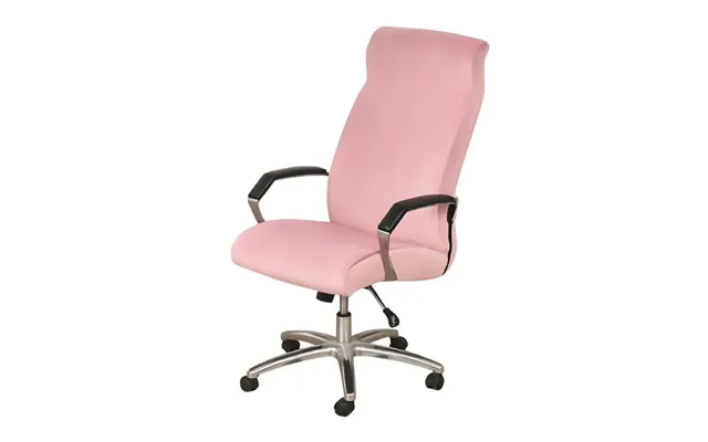 Anyseat Pink Velvet Office Chair Cover Zippered Stretchable High Back Slipcover Protector