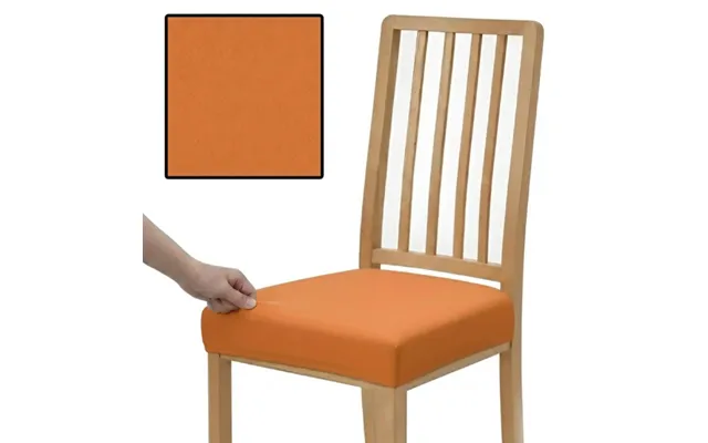 Anyseat Plain Orange Stretch Chair Cover Washable - Removable Dining & Kitchen Seat Protector