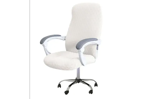 Anyseat White Office Chair Cover Waterproof Stretchable Spandex Jacquard Slipcover, Anti Dirt Protection - L