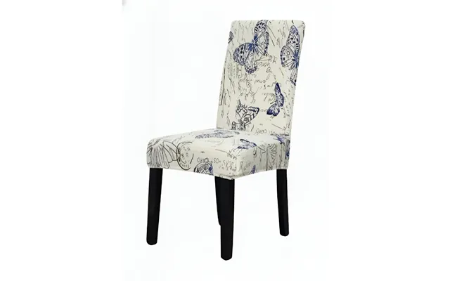 Anyseat White With Blue Butterfly Design Chair Cover Elastic Slipcover With Anti Dirt Protection For Dining Room - Kitch