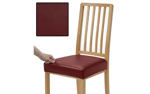 Anyseat Wine Red Pu Leather Chair Cover Slipcover For Dining - Kitchen