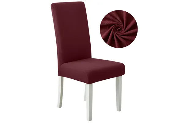Anyseat Wine Red Waterproof Chair Cover Corn Kernel Pattern Stretch Slipcover For Dining Room