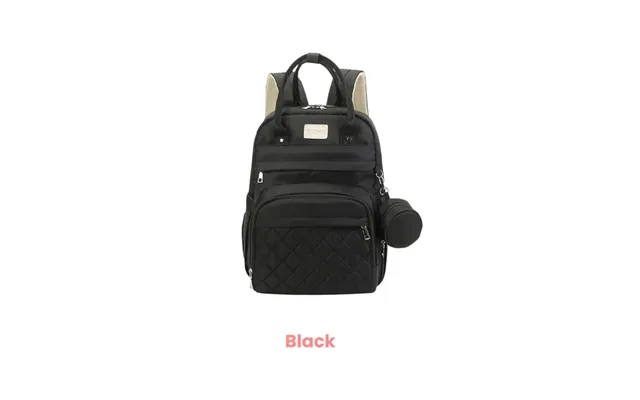 Anysort Black Mommy Diaper Bag With Changing Pad Maternity Backpack For Moms