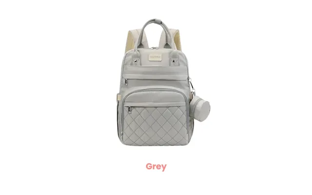 Anysort Grey Mommy Diaper Bag With Changing Pad Maternity Backpack For Moms