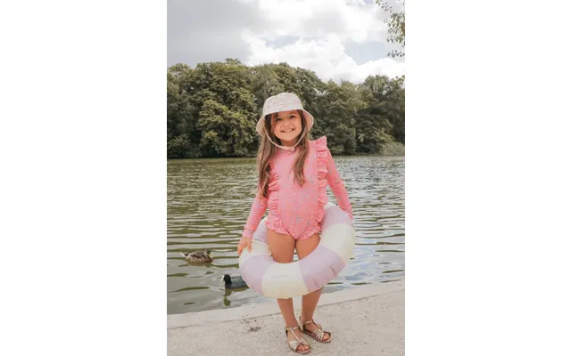 Aurelia Girl's Uv Swimsuit - Pink Mallow Romance