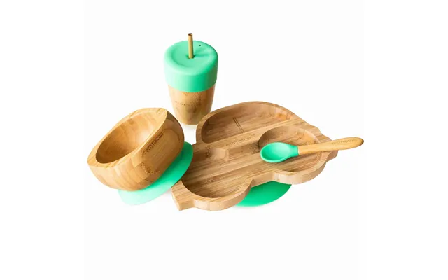 Bamboo Car Plate Weaning Gift Set - Blue