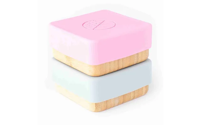Bamboo Snack Pots - Pink And Grey