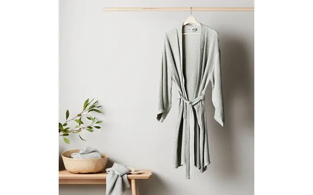Bamboo Waffle Bathrobe Color Sage Size M
