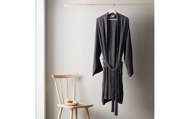 Bamboo Waffle Bathrobe - Slate S