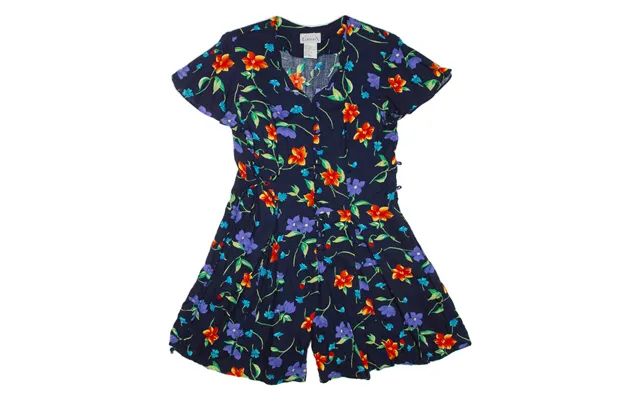 Basic Editions Womens Playsuit Black Floral Wide-leg Viscose M