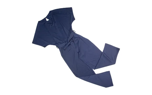 Belted Womens Jumpsuit Blue Wide-leg S