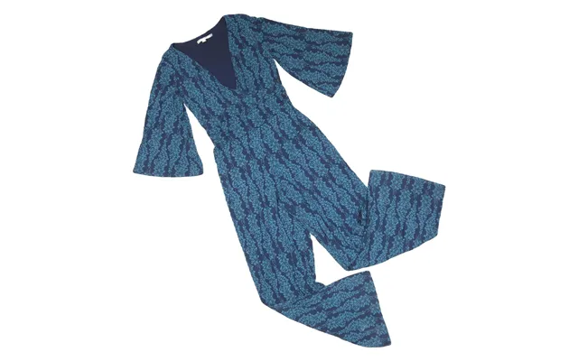 Boden Womens Blue & Teal Leaf Pattern Playsuit Uk 12 Polyester Blend Stylish