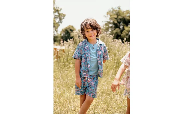 Boy Shirt Alov - Teal Garden Of Eden