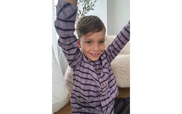 Boys Shirt Akir - Purple Checks