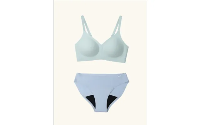 Brielle Blue Bra & Panty Bundle Set - 1 Bra And 1 Selene Black Nightwear Panty L