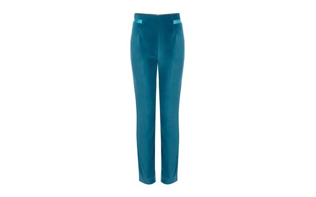 Bud High-waist Velvet Trousers Colour Deep Lake Size S