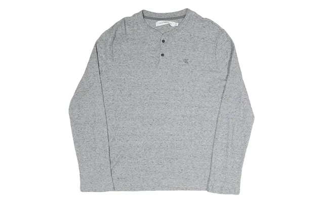 Calvin Klein Mens Grey Patterned Jumper Crew Neck Basic Knit M Cotton Blend