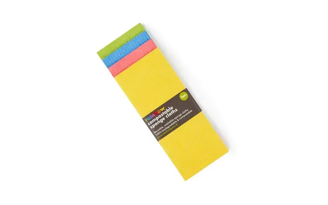 Compostable Sponge Cleaning Cloths - 4 Pack Rainbow