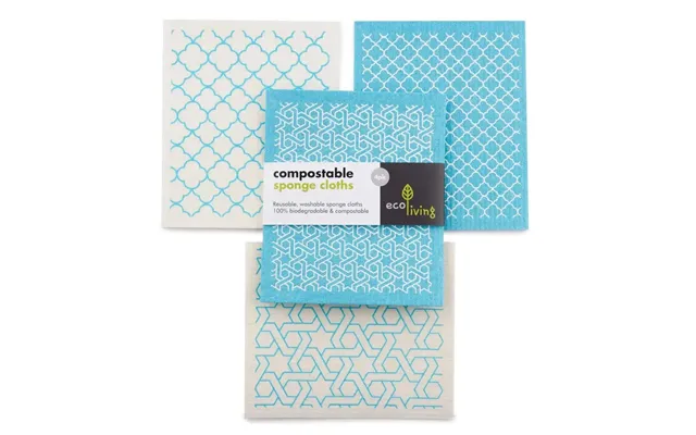 Compostable Sponge Cleaning Cloths Size 4 Pack Color Moroccan
