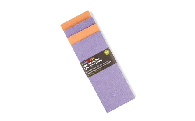 Compostable Sponge Cleaning Cloths Size 4 Pack Color Rainbow Bright
