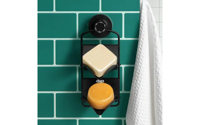 Dip Shower Rack With Black And Black Stands