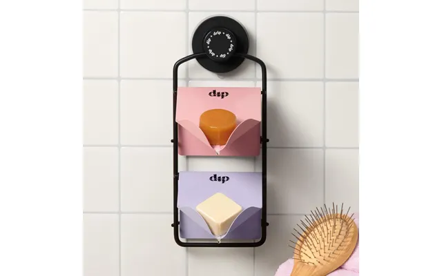 Dip Shower Rack With Pink And Purple Stands