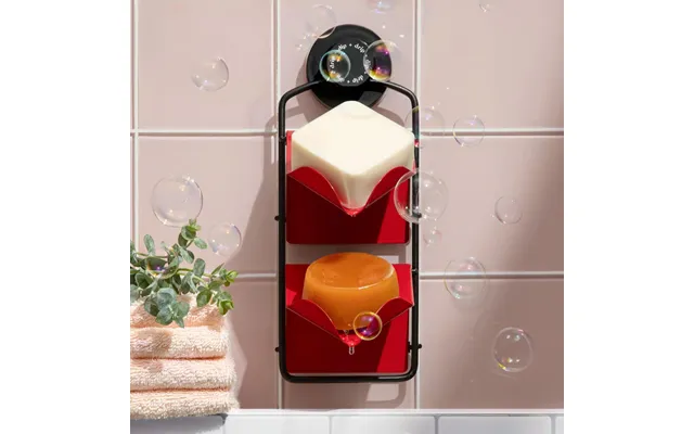 Dip Shower Rack With Red And Red Stands