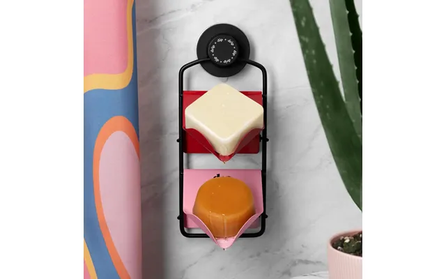 Dip Shower Rack With Red & Pink Stands