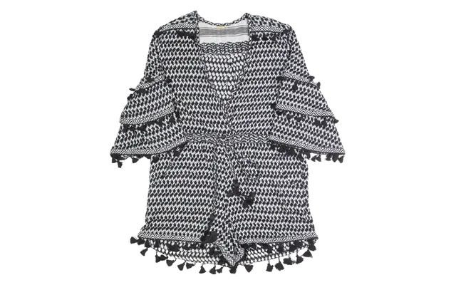 Dodo Baror Womens Playsuit Black Striped Wide-leg L