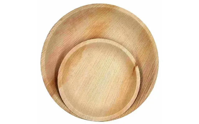 Dtocs Bamboo Look Compostable Palm Leaf Plate Dinnerware Round Combo 50 Pcs 10 Inch Dinner Plates 25 & 7 Inch Dessert Pl