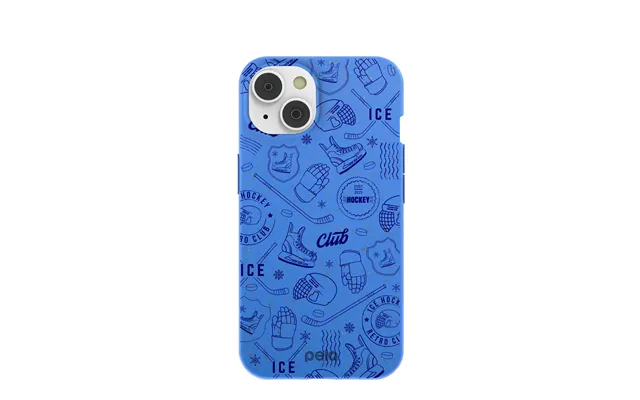Electric Blue Hockey Postage Iphone 14 Case