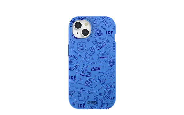 Electric Blue Hockey Postage Iphone 15 Case