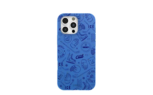 Electric Blue Hockey Postage Iphone 16 Pro Max Case