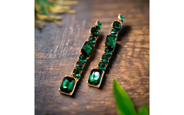 Emerald Cascade Earrings Luxury Green Statement Earrings