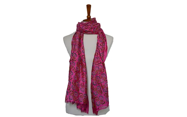 Ethical Luxury Wrap By Women Artisans - Hand-embroidered Silk Shawl