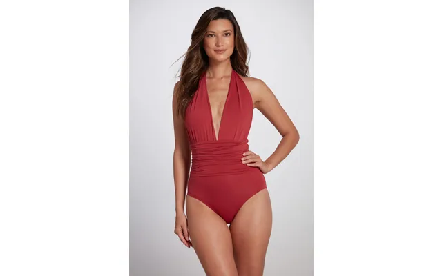 Eva One Piece Swimsuit In Red Terracotta - Small