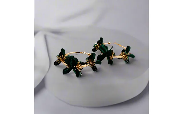 Floral Luxe Hoops Gold Flower Hoop Earrings