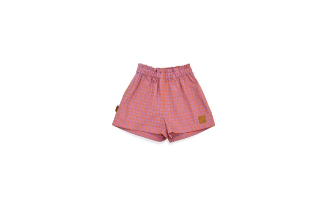 Girls Checked Shorts - Orange Lilac