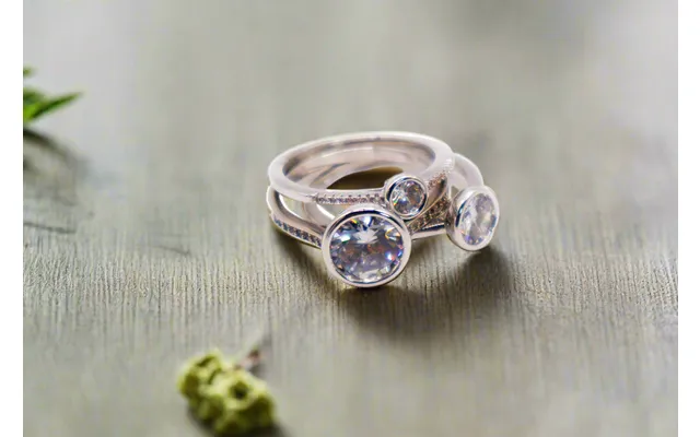 Harmony Gemstone Trio Ring Set