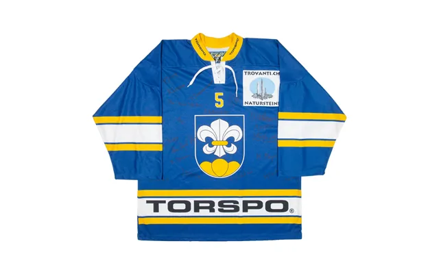 Ice Hockey Signed Mens Jersey Blue 3 4 Sleeve V-neck Xl