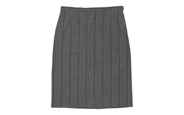 Iceberg Striped Pencil Skirt - 31w Uk 12 Grey Wool Blend
