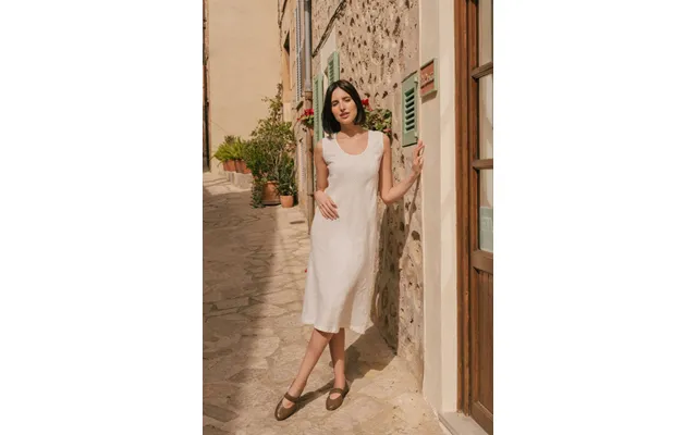 Ines Slip Midi Linen Dress Size Color Viva Magenta